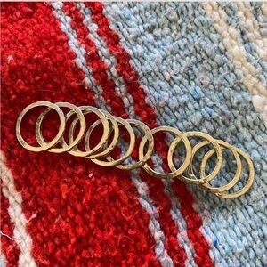 10 Artisan Sterling Silver Stacking Rings size 5.5